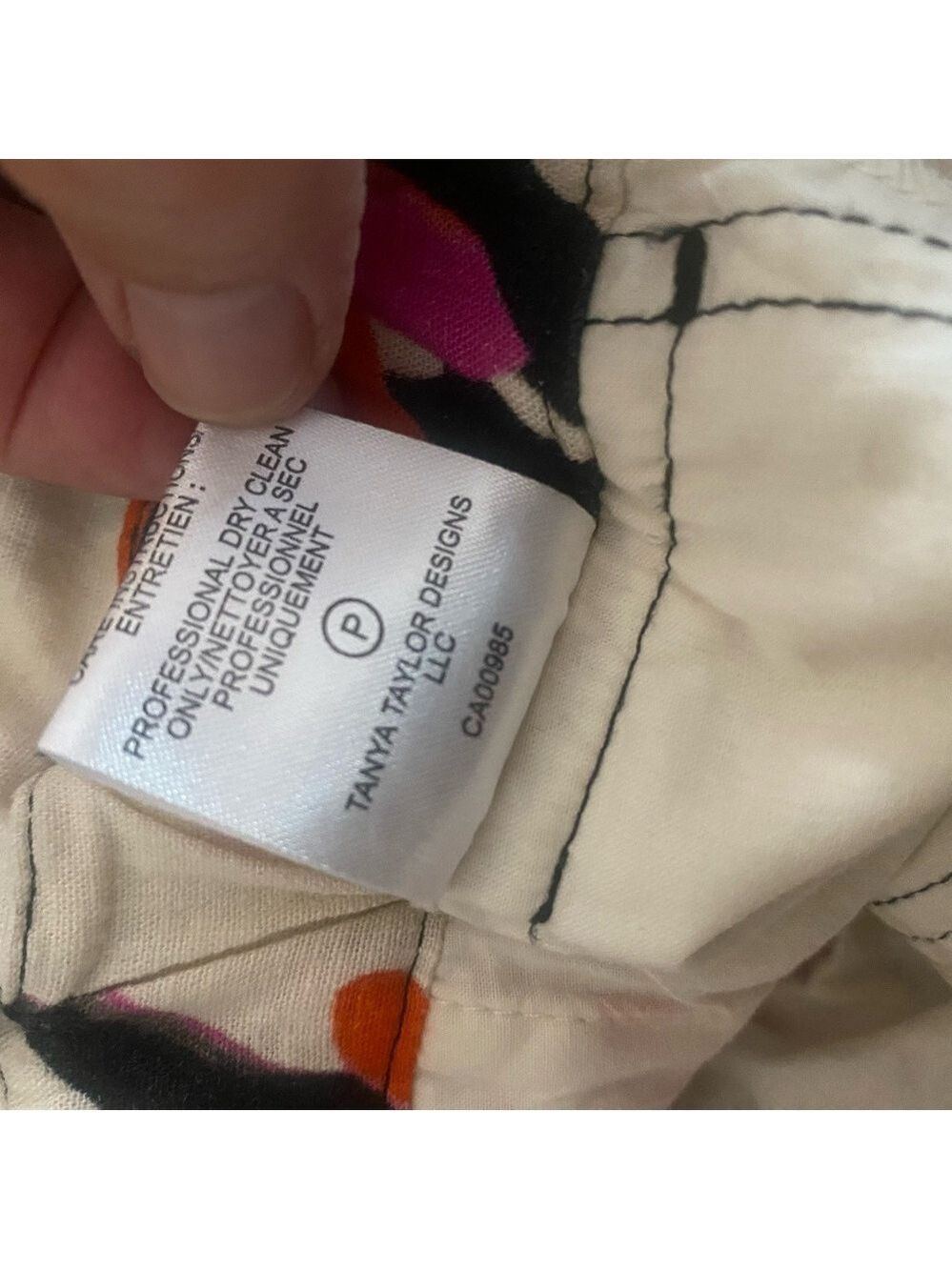 Tanya Taylor High Waist Floral Linen Shorts Orange Pink Black Women’s Size 8 - Picture 13 of 13